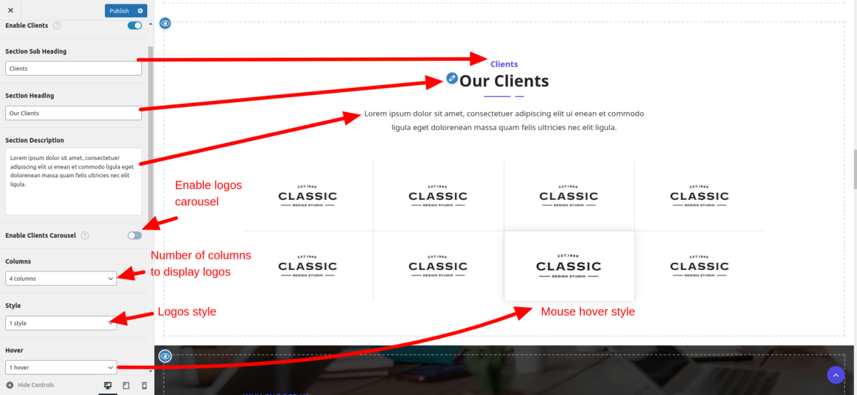 Clients section – Peregrine Knowledgebase
